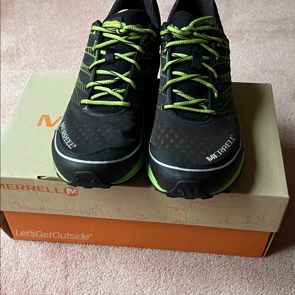 Merrell Men's Athletic Shoes in Black and Lime